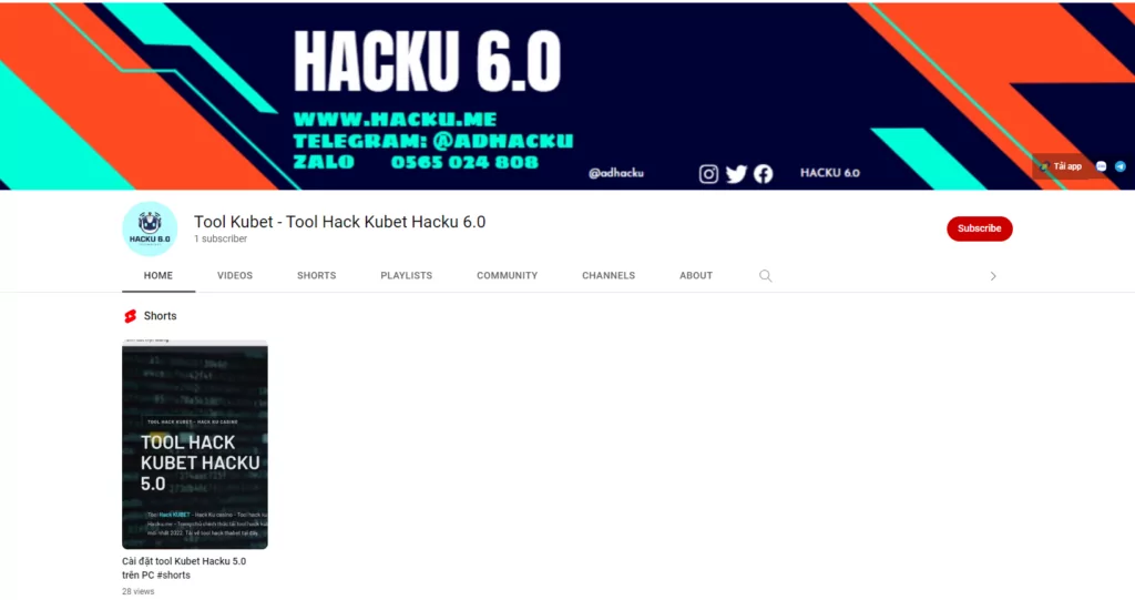 Tool Kubet – Hacku 5.0 trên youtube